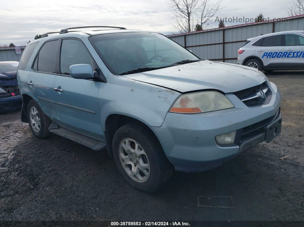 2002 Acura Mdx Touring Pkg Light Blue vin: 2HNYD18602H535571