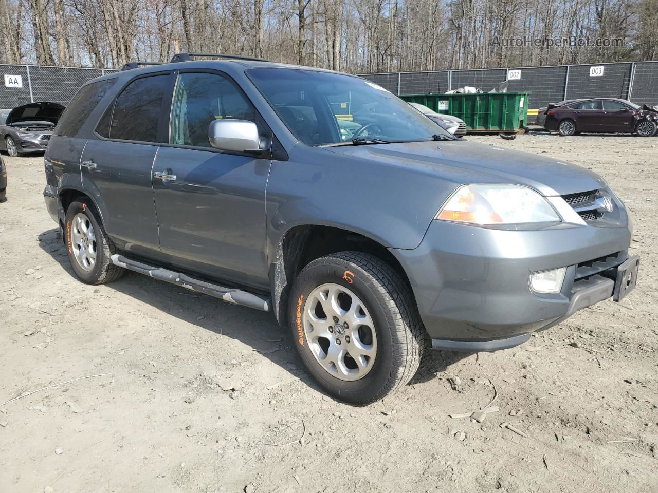 2002 Acura Mdx Touring Silver vin: 2HNYD18612H517709