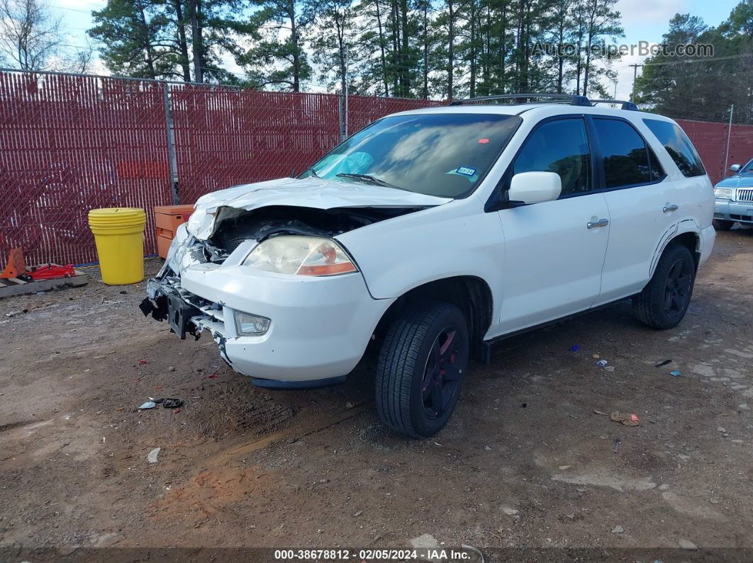 2002 Acura Mdx Touring Pkg White vin: 2HNYD18612H530945