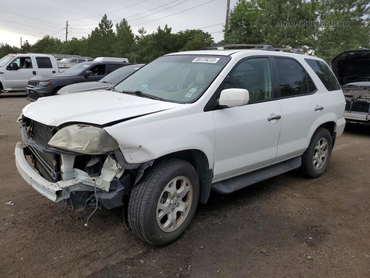 2002 Acura Mdx Touring Белый vin: 2HNYD18622H524183