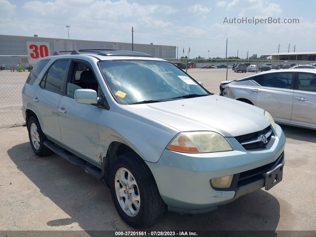 2002 Acura Mdx Touring Pkg Light Blue vin: 2HNYD18642H535590