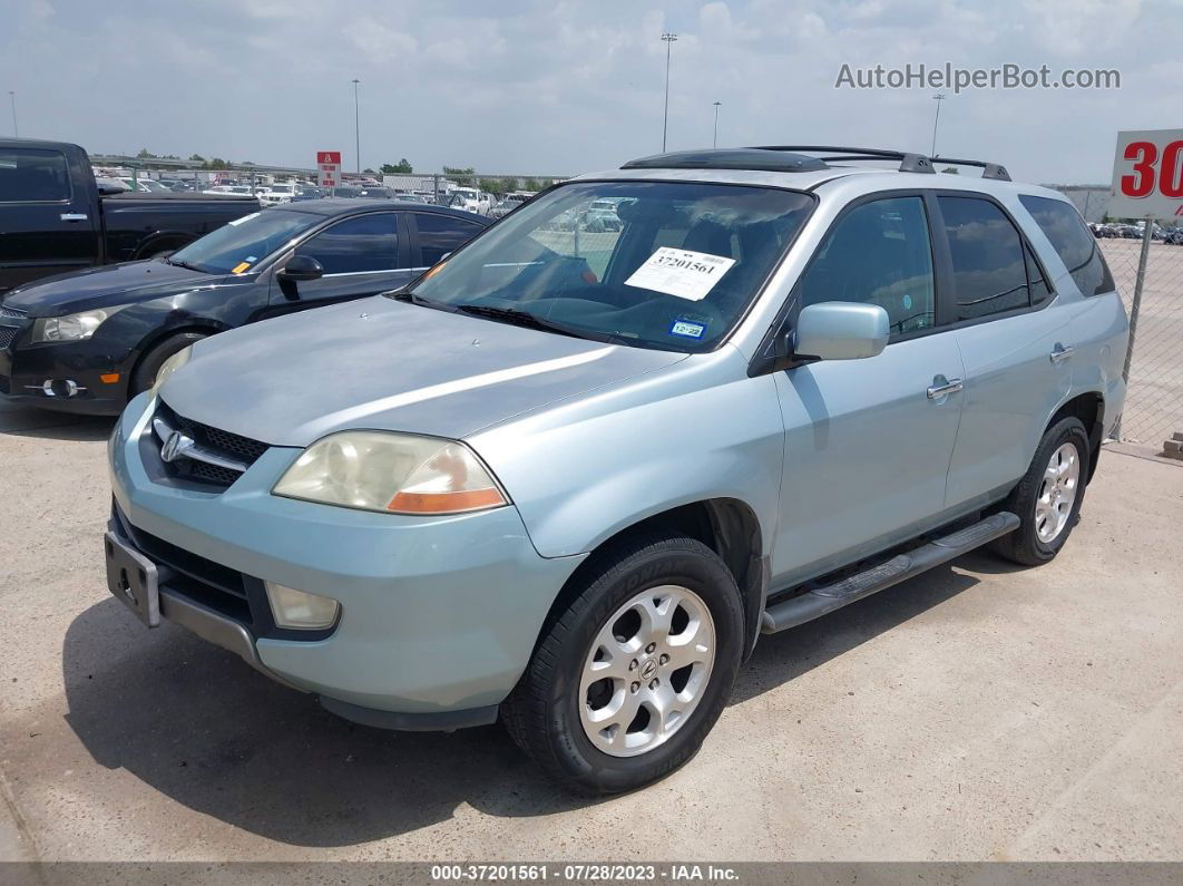 2002 Acura Mdx Touring Pkg Светло-синий vin: 2HNYD18642H535590