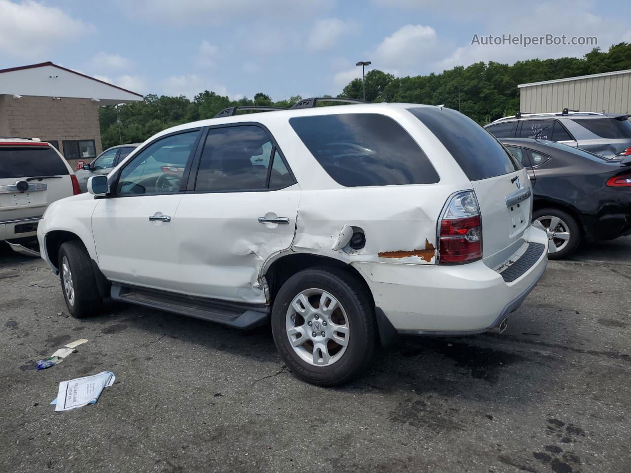 2005 Acura Mdx Touring White vin: 2HNYD18645H535044