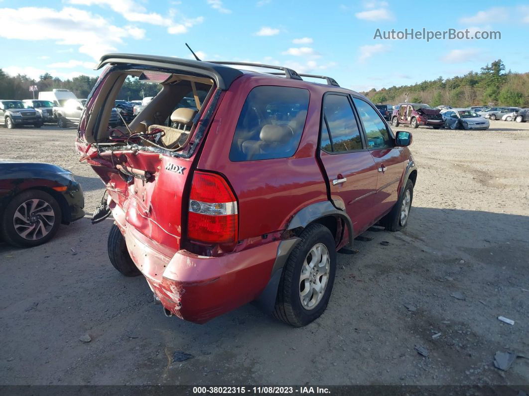 2002 Acura Mdx Touring Pkg Red vin: 2HNYD18652H542449