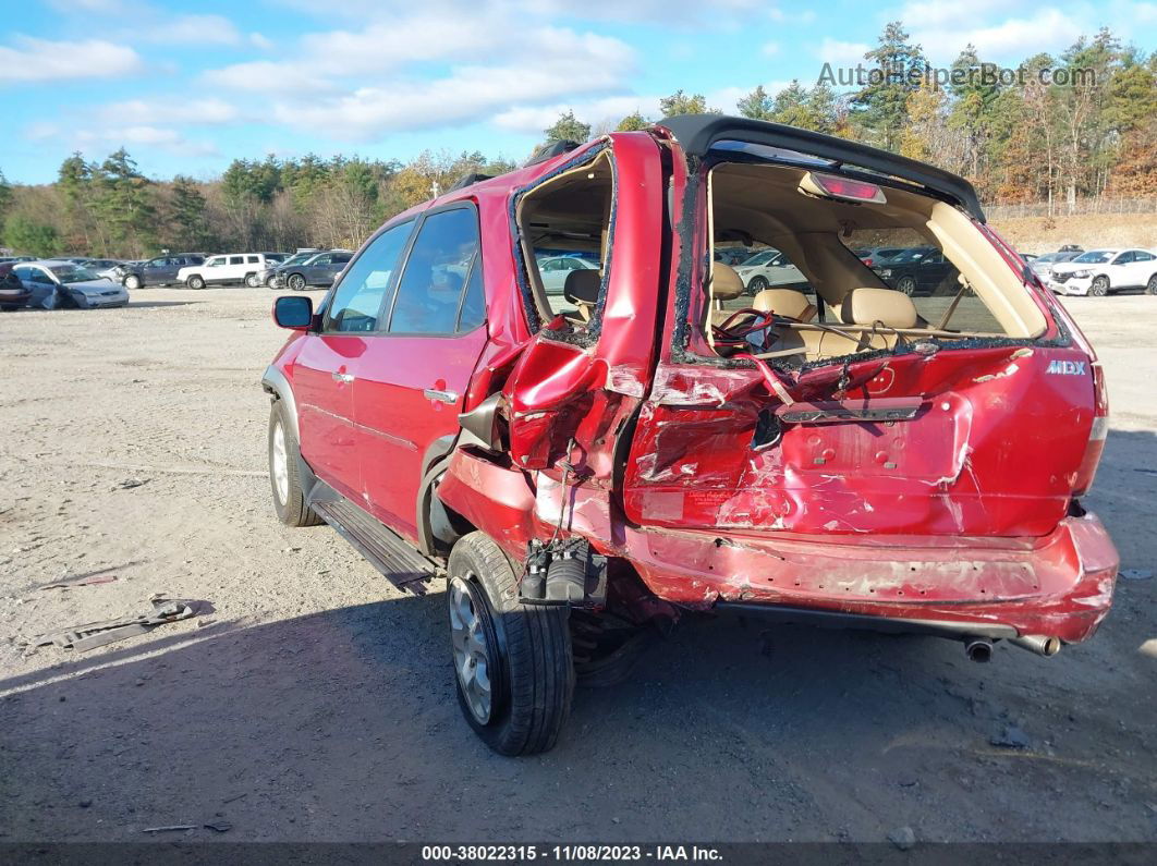 2002 Acura Mdx Touring Pkg Red vin: 2HNYD18652H542449