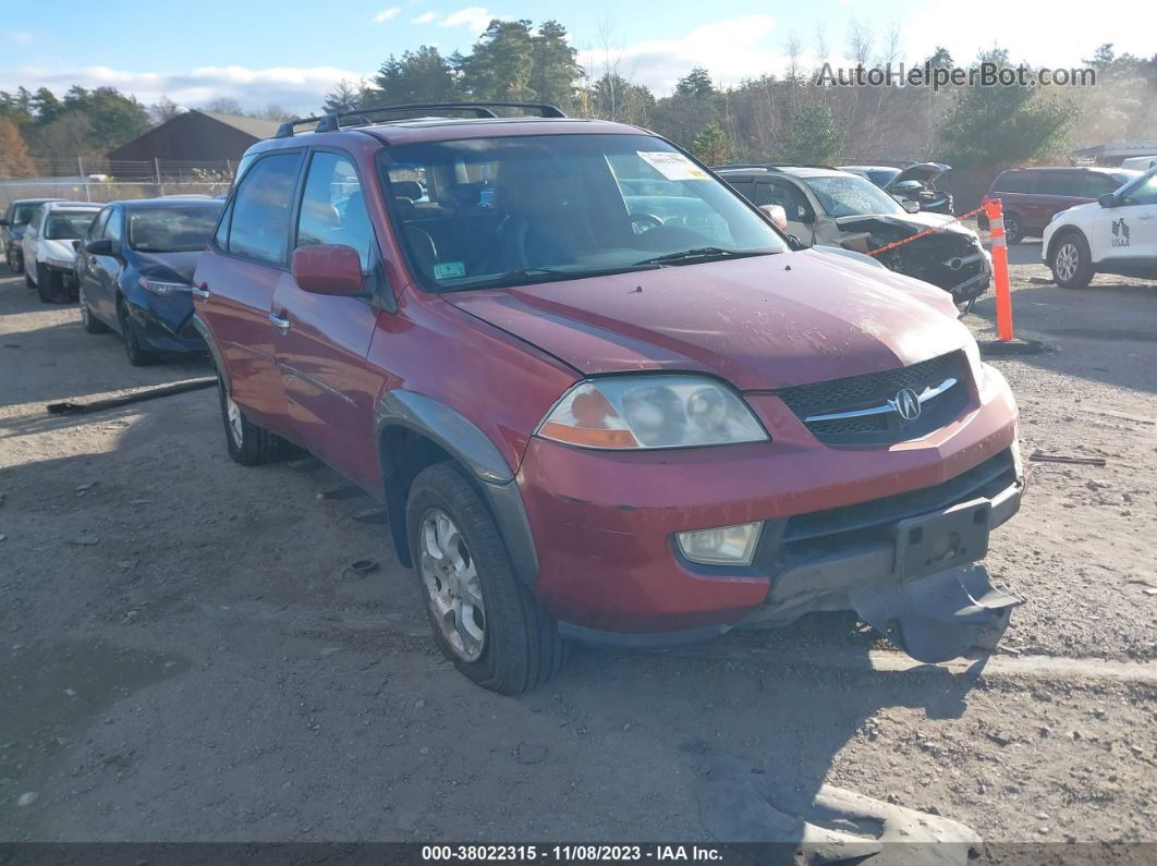 2002 Acura Mdx Touring Pkg Red vin: 2HNYD18652H542449