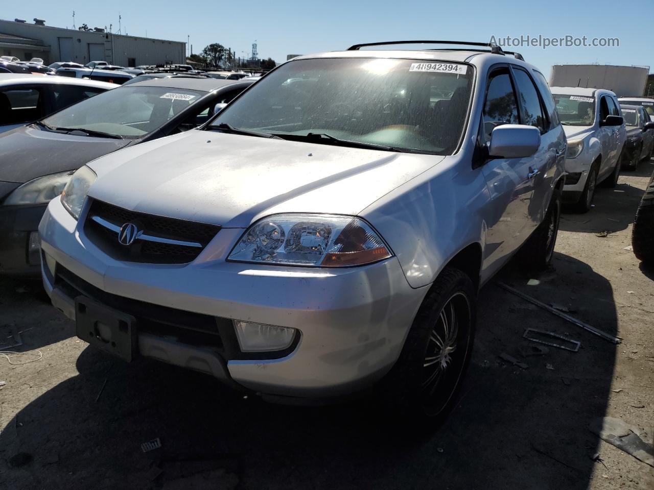 2002 Acura Mdx Touring Silver vin: 2HNYD18672H000754