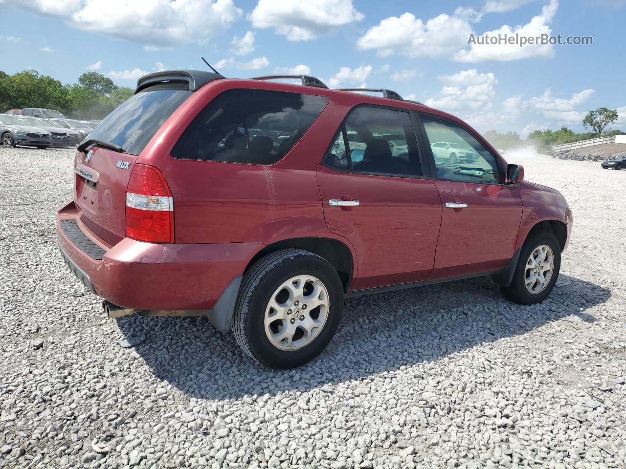 2002 Acura Mdx Touring Red vin: 2HNYD18672H516791