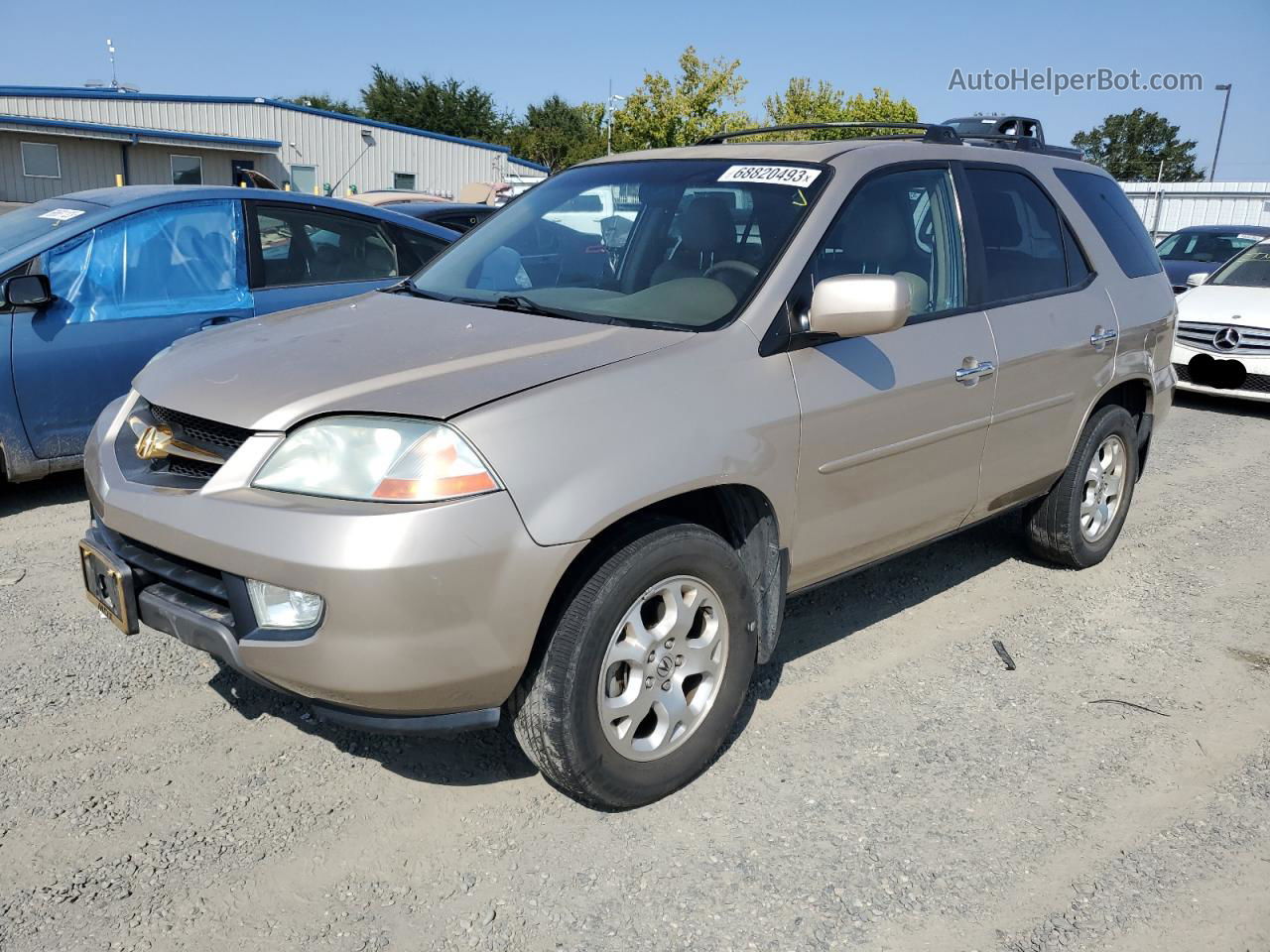 2002 Acura Mdx Touring Beige vin: 2HNYD18672H544512