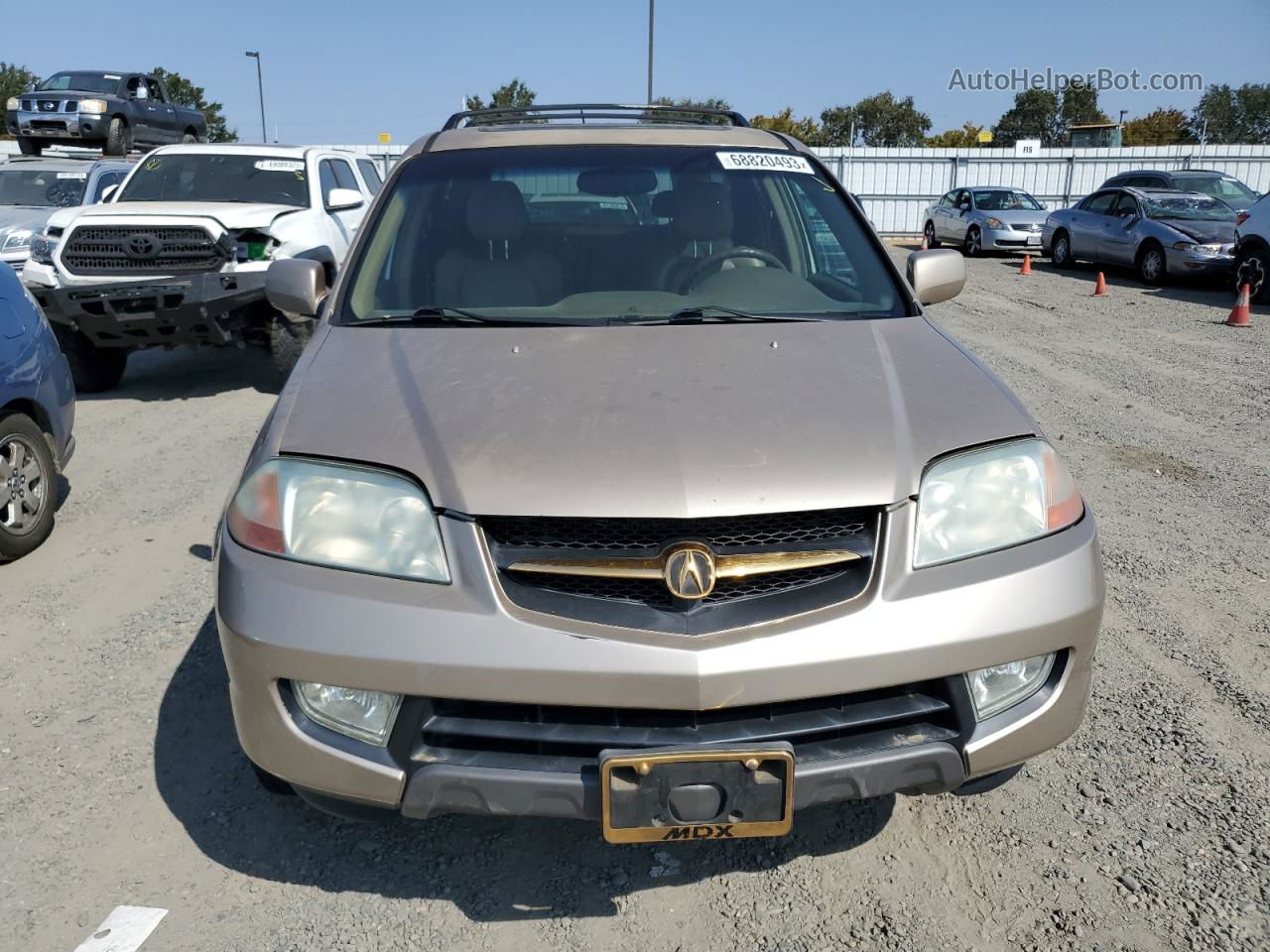 2002 Acura Mdx Touring Beige vin: 2HNYD18672H544512