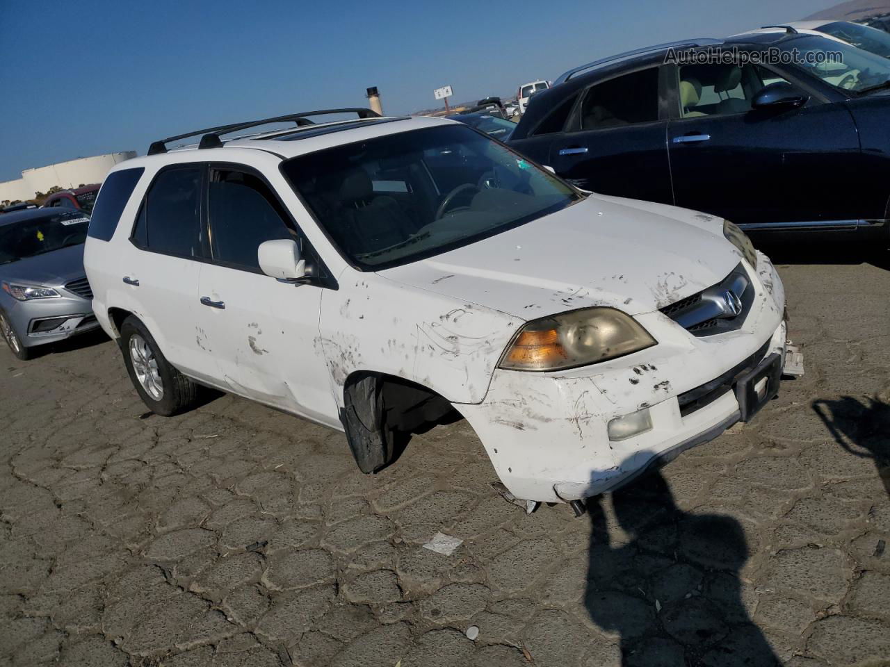 2005 Acura Mdx Touring White vin: 2HNYD18695H535864