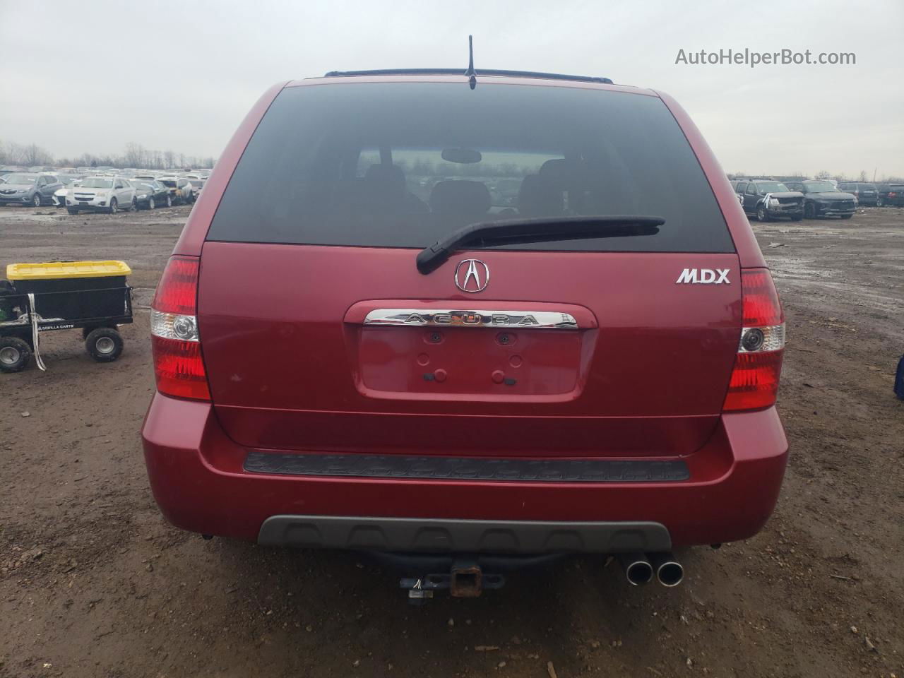 2002 Acura Mdx Touring Red vin: 2HNYD186X2H511598