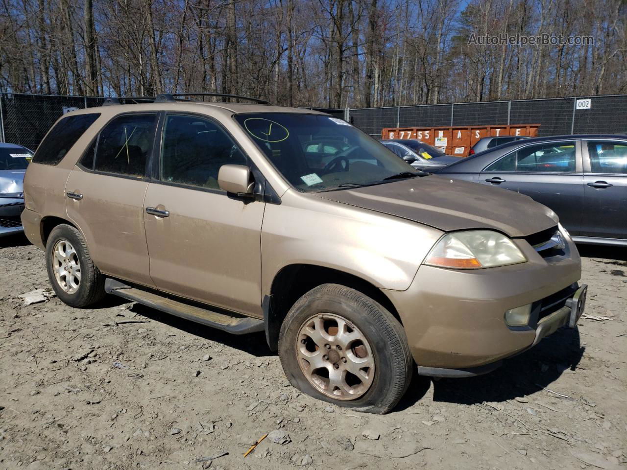 2002 Acura Mdx Touring Gold vin: 2HNYD186X2H512508