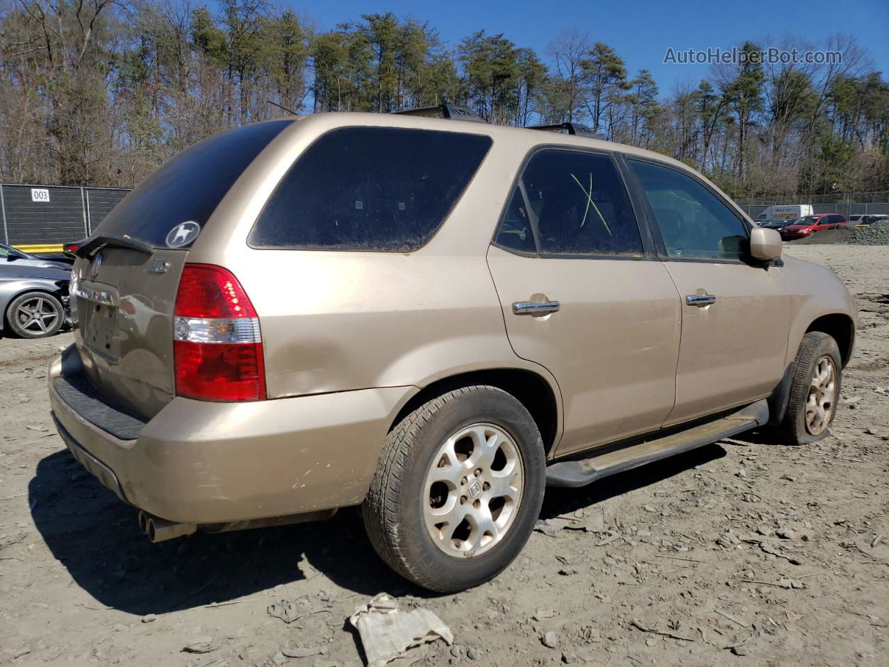 2002 Acura Mdx Touring Gold vin: 2HNYD186X2H512508