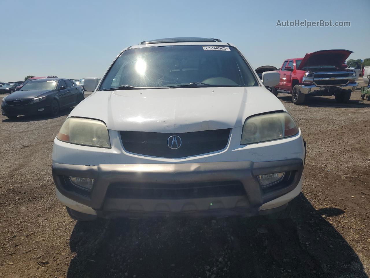 2002 Acura Mdx Touring White vin: 2HNYD186X2H530927