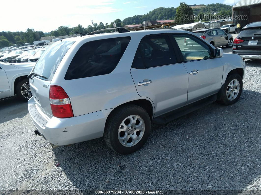 2002 Acura Mdx Touring Pkg Silver vin: 2HNYD18802H501129