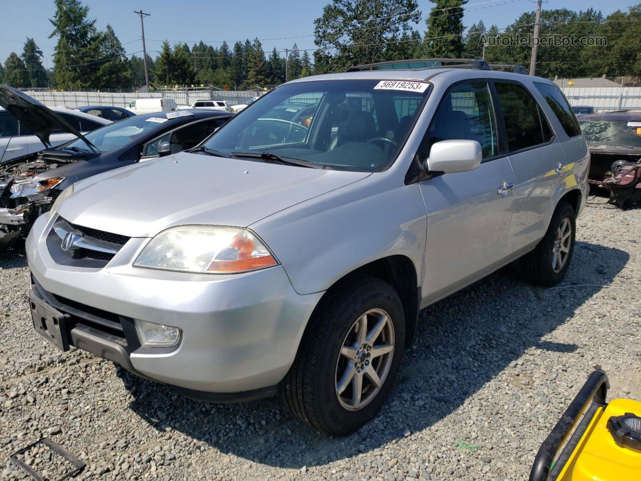 2002 Acura Mdx Touring Silver vin: 2HNYD18802H530131