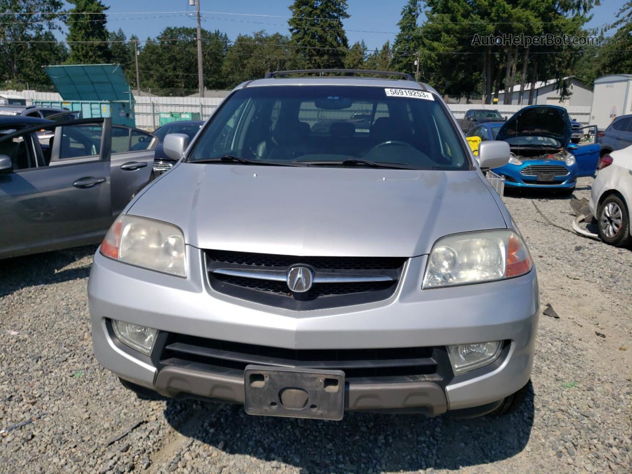 2002 Acura Mdx Touring Silver vin: 2HNYD18802H530131