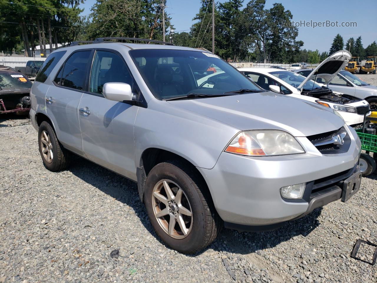 2002 Acura Mdx Touring Silver vin: 2HNYD18802H530131