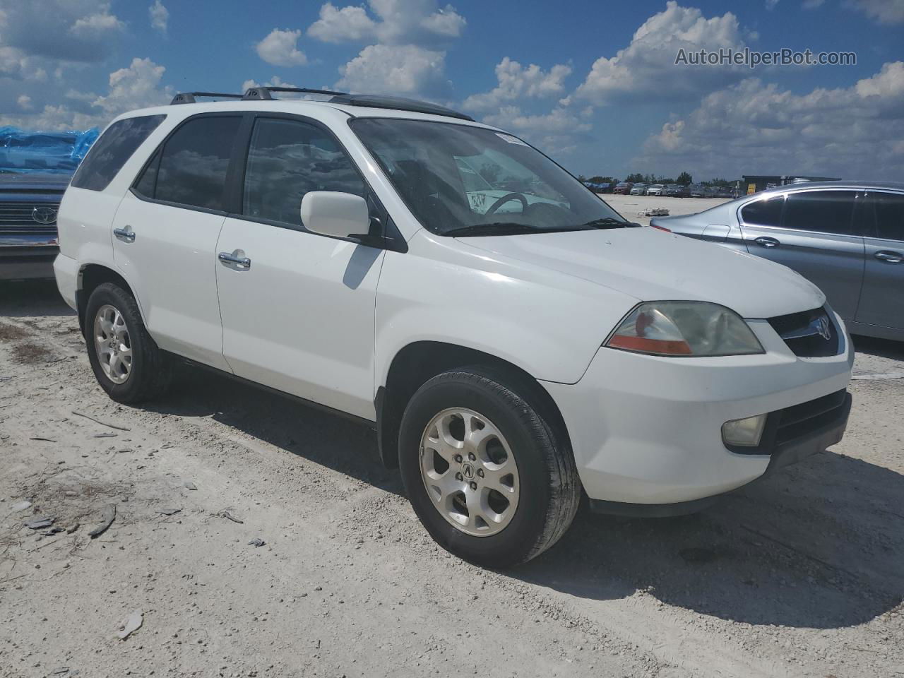 2002 Acura Mdx Touring White vin: 2HNYD18802H530761