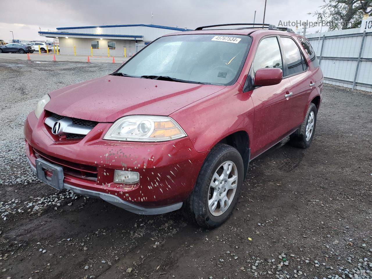 2005 Acura Mdx Touring Red vin: 2HNYD18805H536323