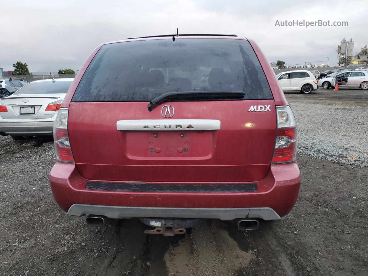 2005 Acura Mdx Touring Red vin: 2HNYD18805H536323