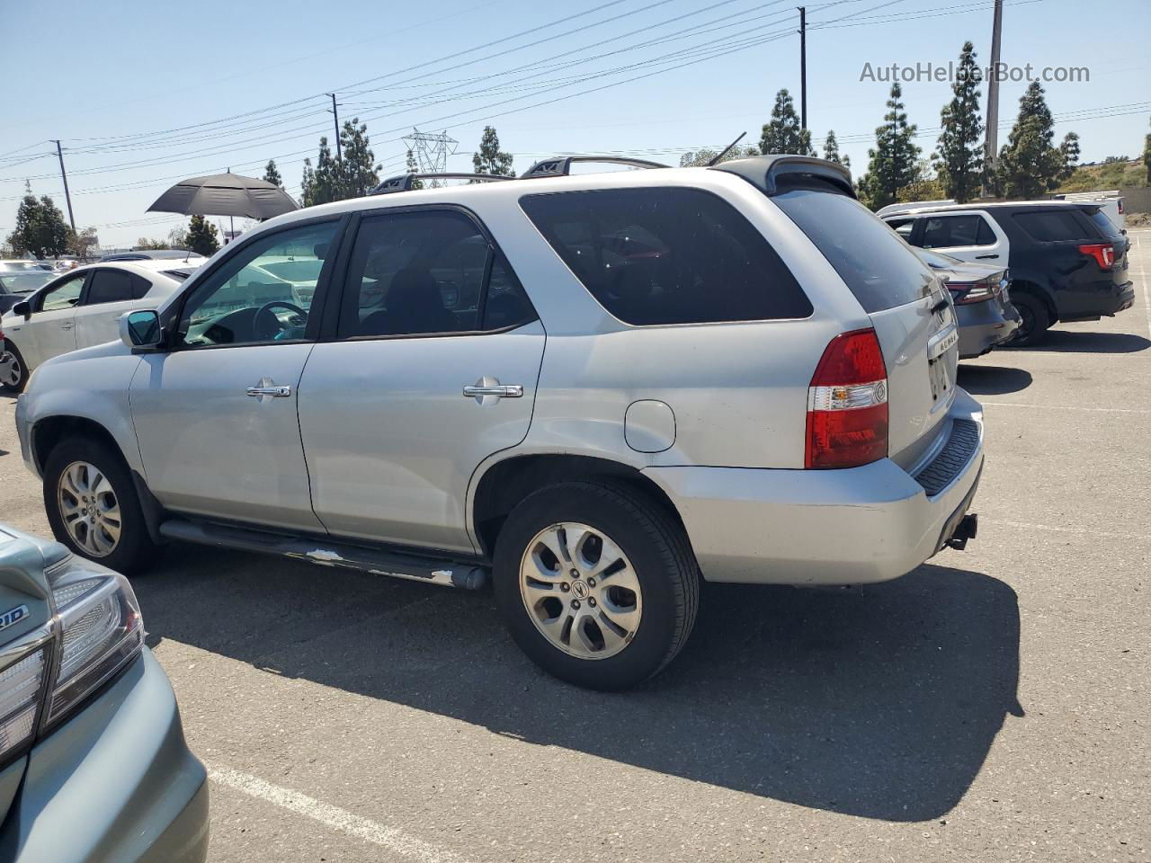 2002 Acura Mdx Touring Silver vin: 2HNYD18812H525052