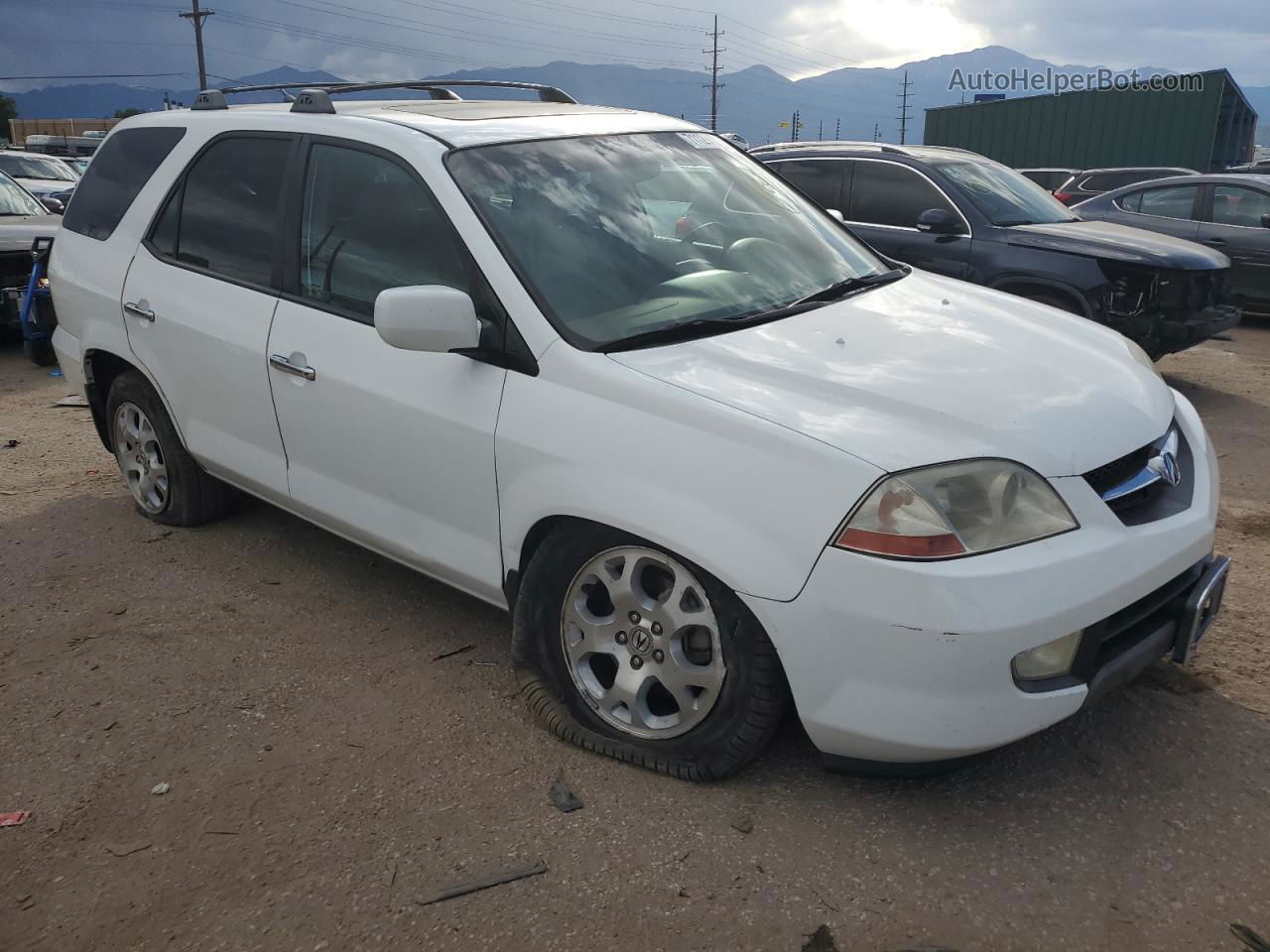 2002 Acura Mdx Touring White vin: 2HNYD18812H545107