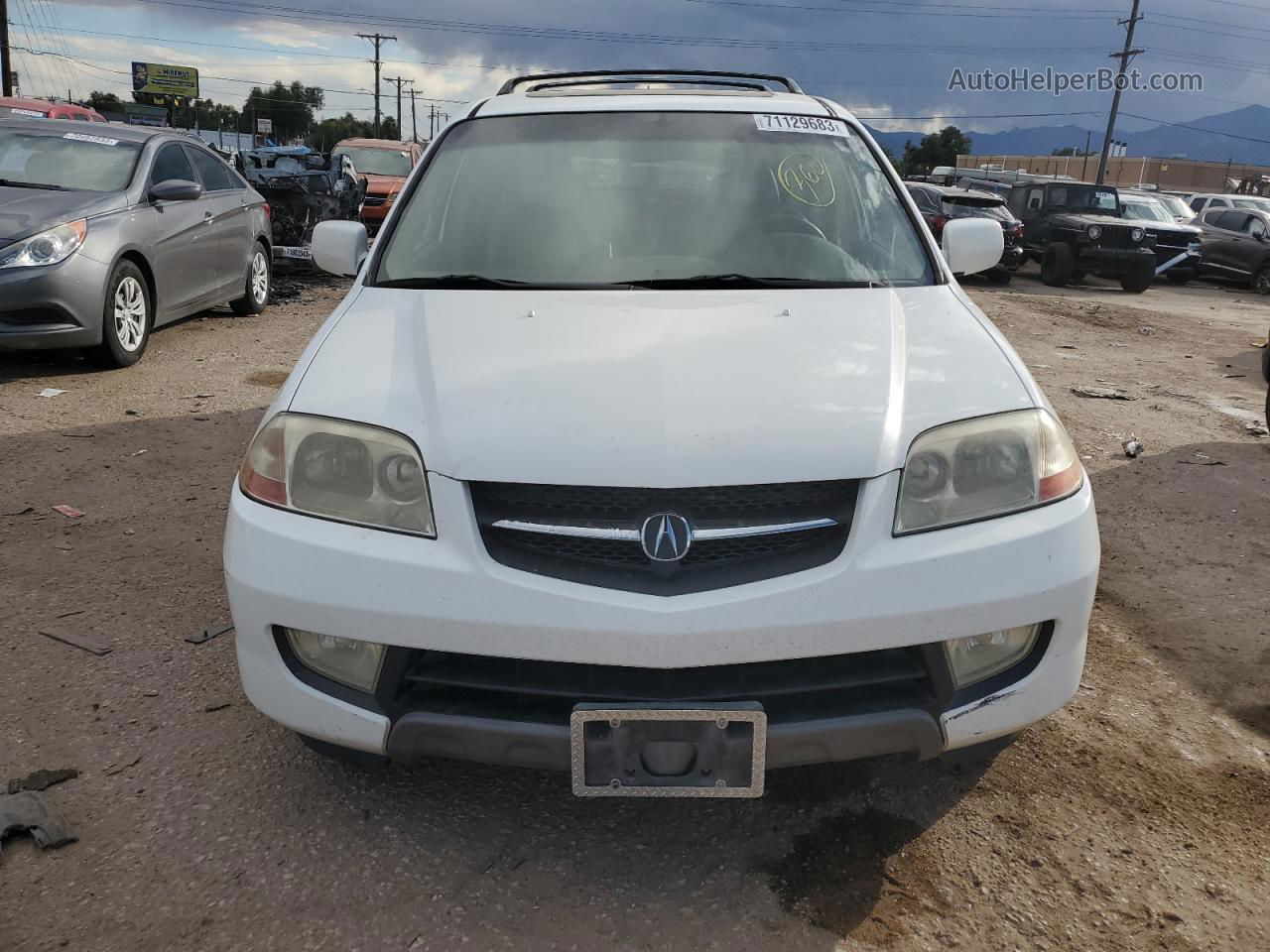 2002 Acura Mdx Touring White vin: 2HNYD18812H545107