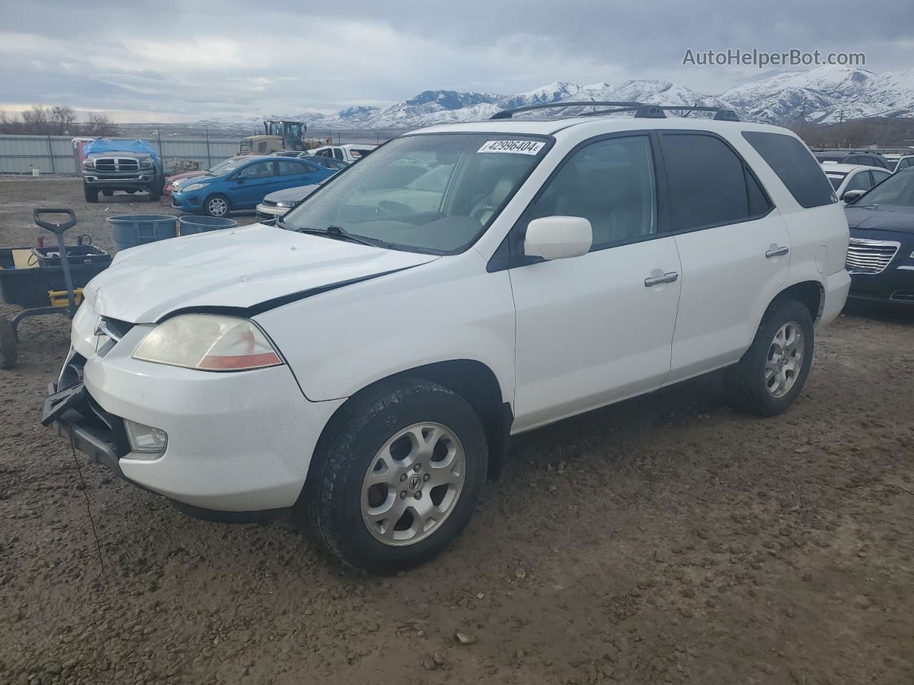 2002 Acura Mdx Touring White vin: 2HNYD18832H524596