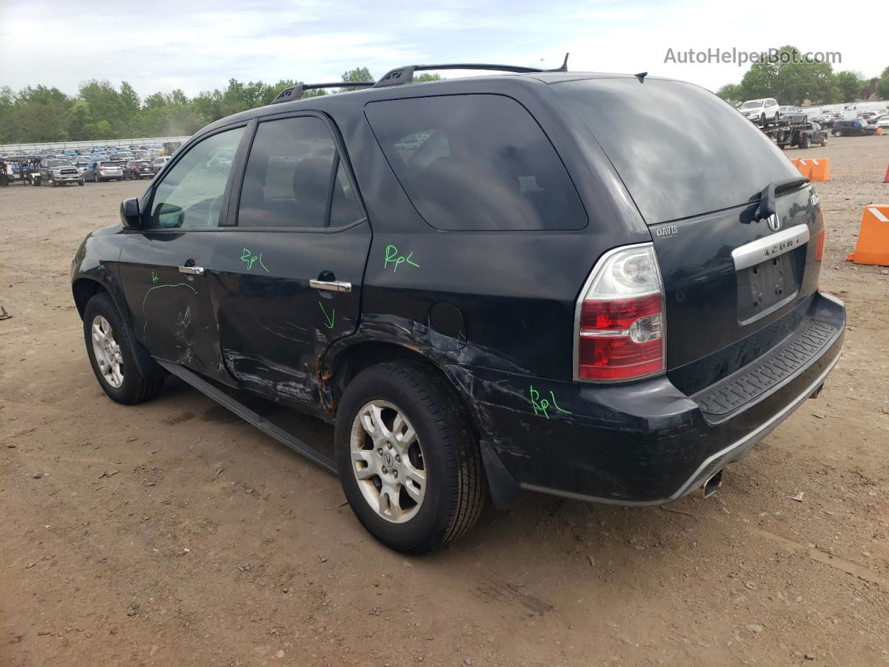 2005 Acura Mdx Touring Black vin: 2HNYD18835H539863