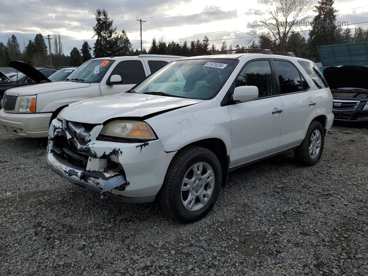 2005 Acura Mdx Touring White vin: 2HNYD18835H545579