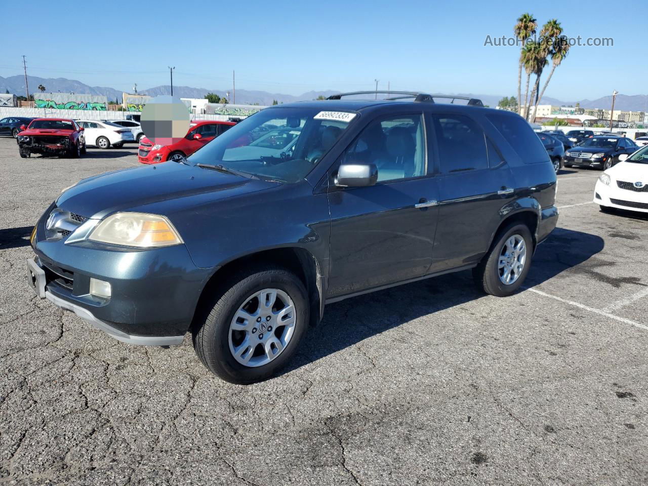 2005 Acura Mdx Touring Gray vin: 2HNYD18845H526040