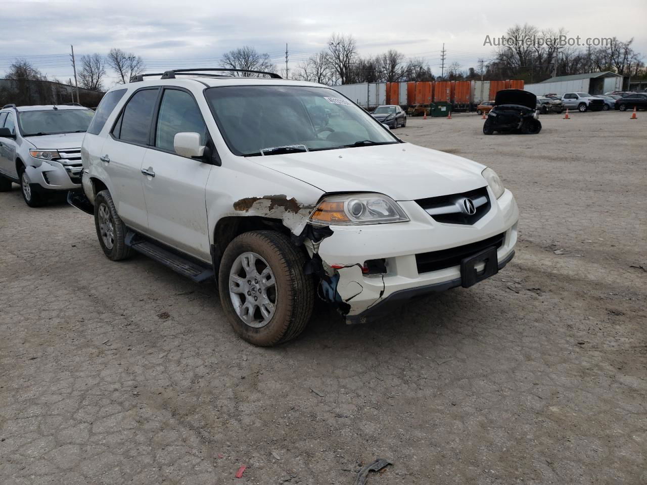 2005 Acura Mdx Touring White vin: 2HNYD18915H524559