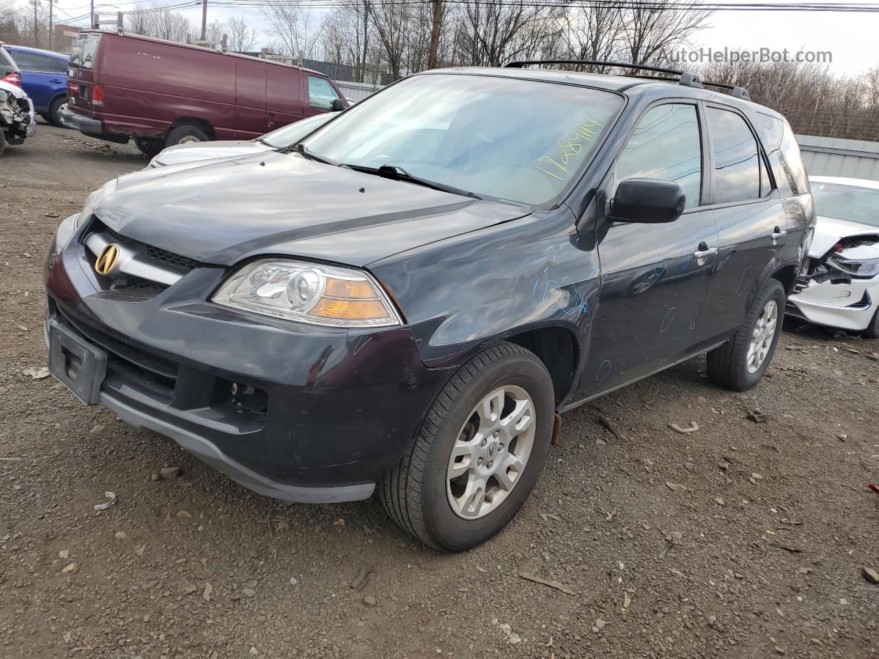 2005 Acura Mdx Touring Black vin: 2HNYD18975H541866