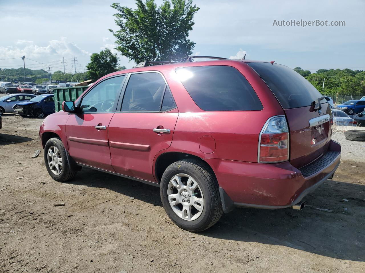 2005 Acura Mdx Touring Red vin: 2HNYD189X5H504777