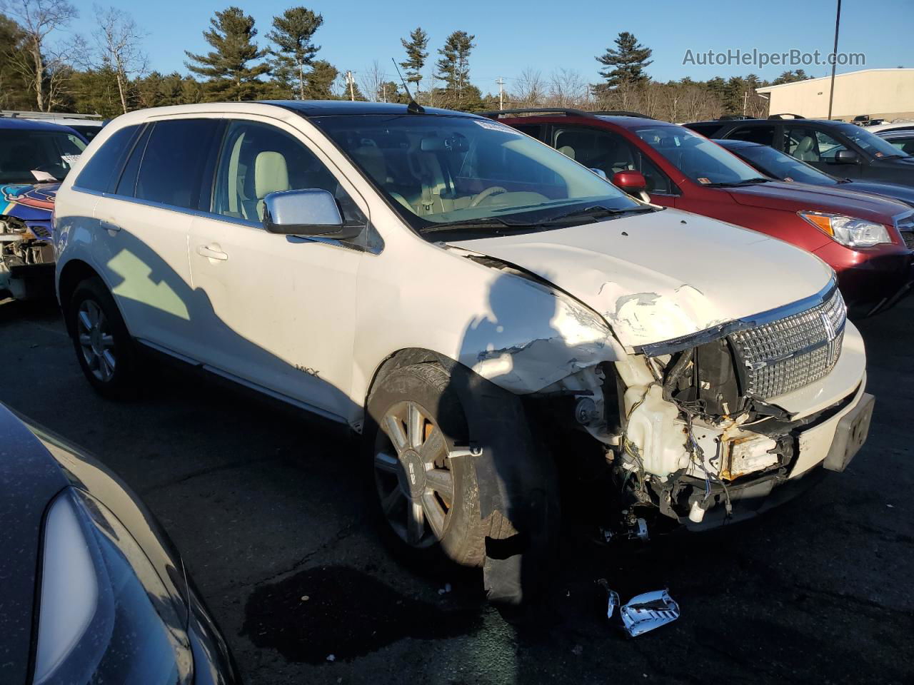 2007 Lincoln Mkx  White vin: 2LMDU68C27BJ35383