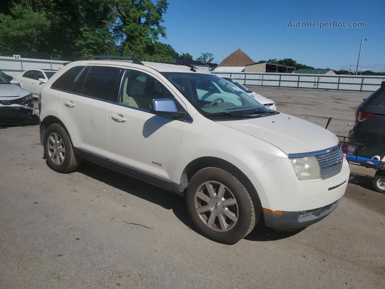 2007 Lincoln Mkx  White vin: 2LMDU68C97BJ05166