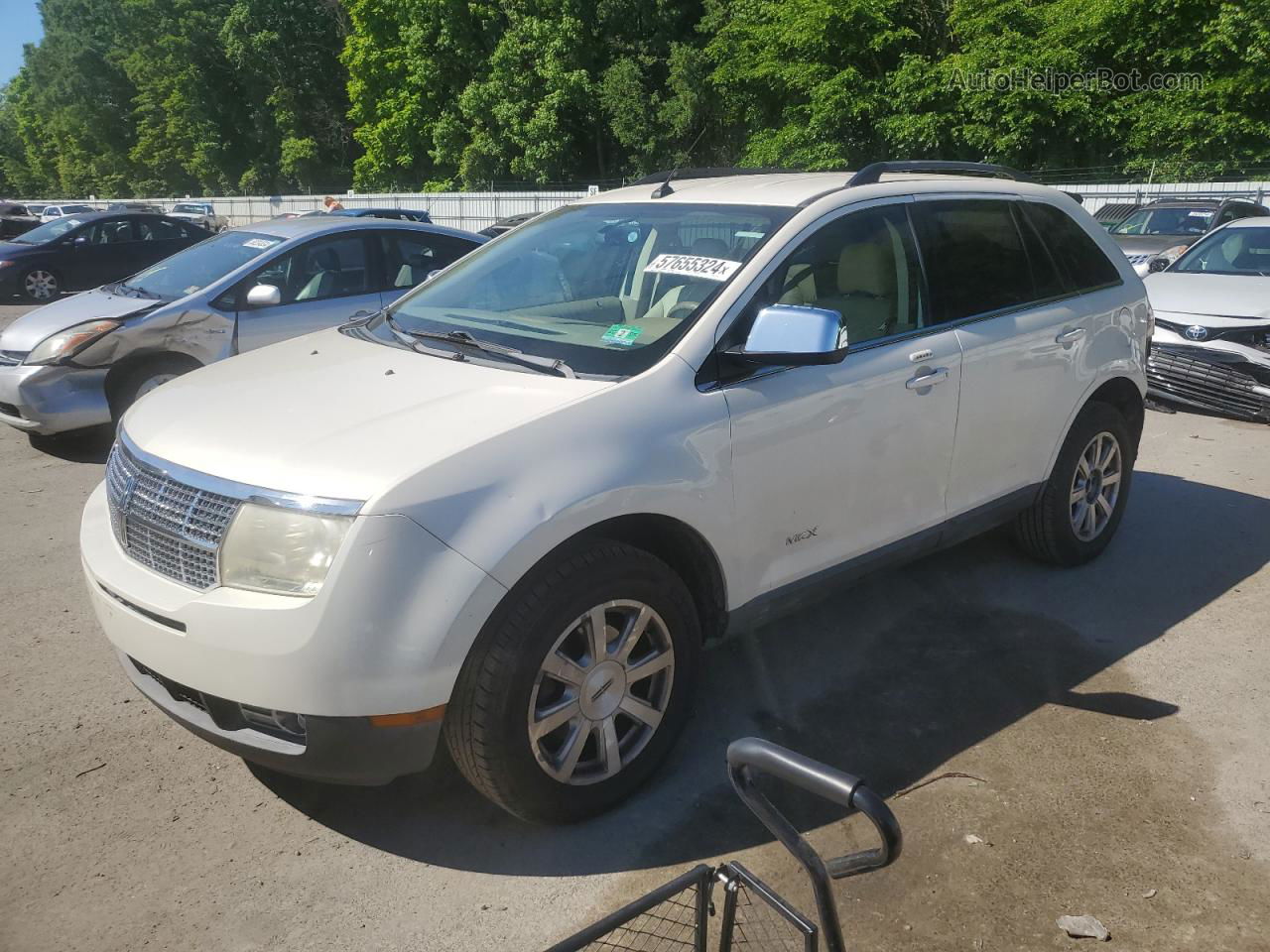 2007 Lincoln Mkx  White vin: 2LMDU68C97BJ05166