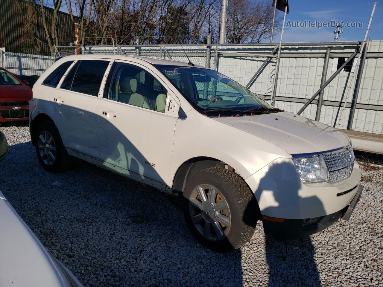 2007 Lincoln Mkx  White vin: 2LMDU88C27BJ06686