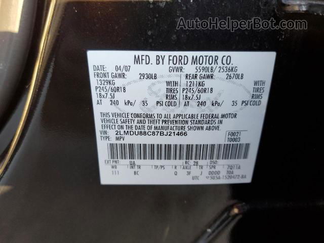 2007 Lincoln Mkx  Black vin: 2LMDU88C87BJ21466