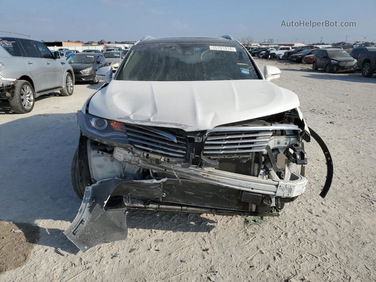 2016 Lincoln Mkx Reserve White vin: 2LMPJ6LR3GBL62180