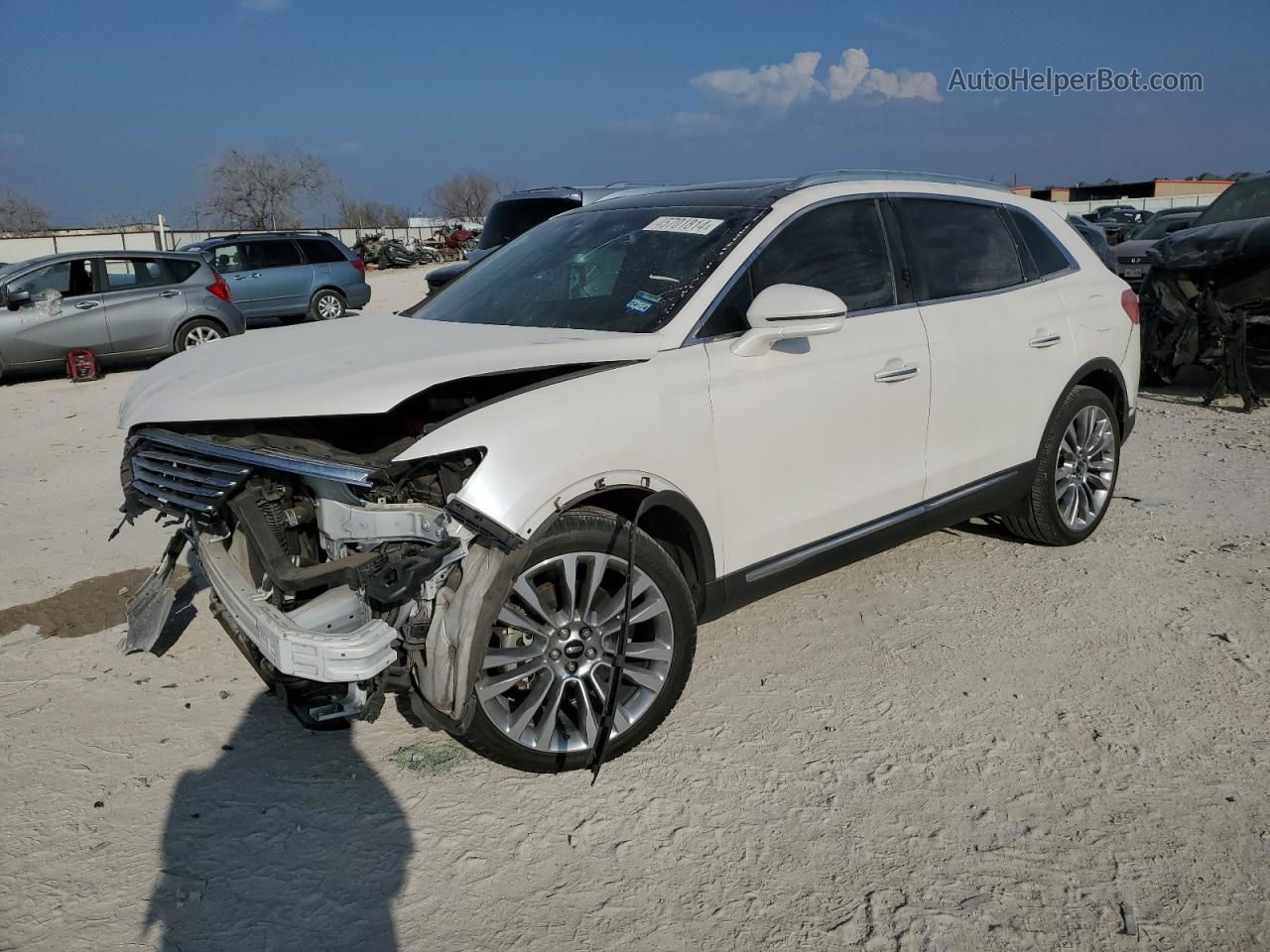 2016 Lincoln Mkx Reserve White vin: 2LMPJ6LR3GBL62180