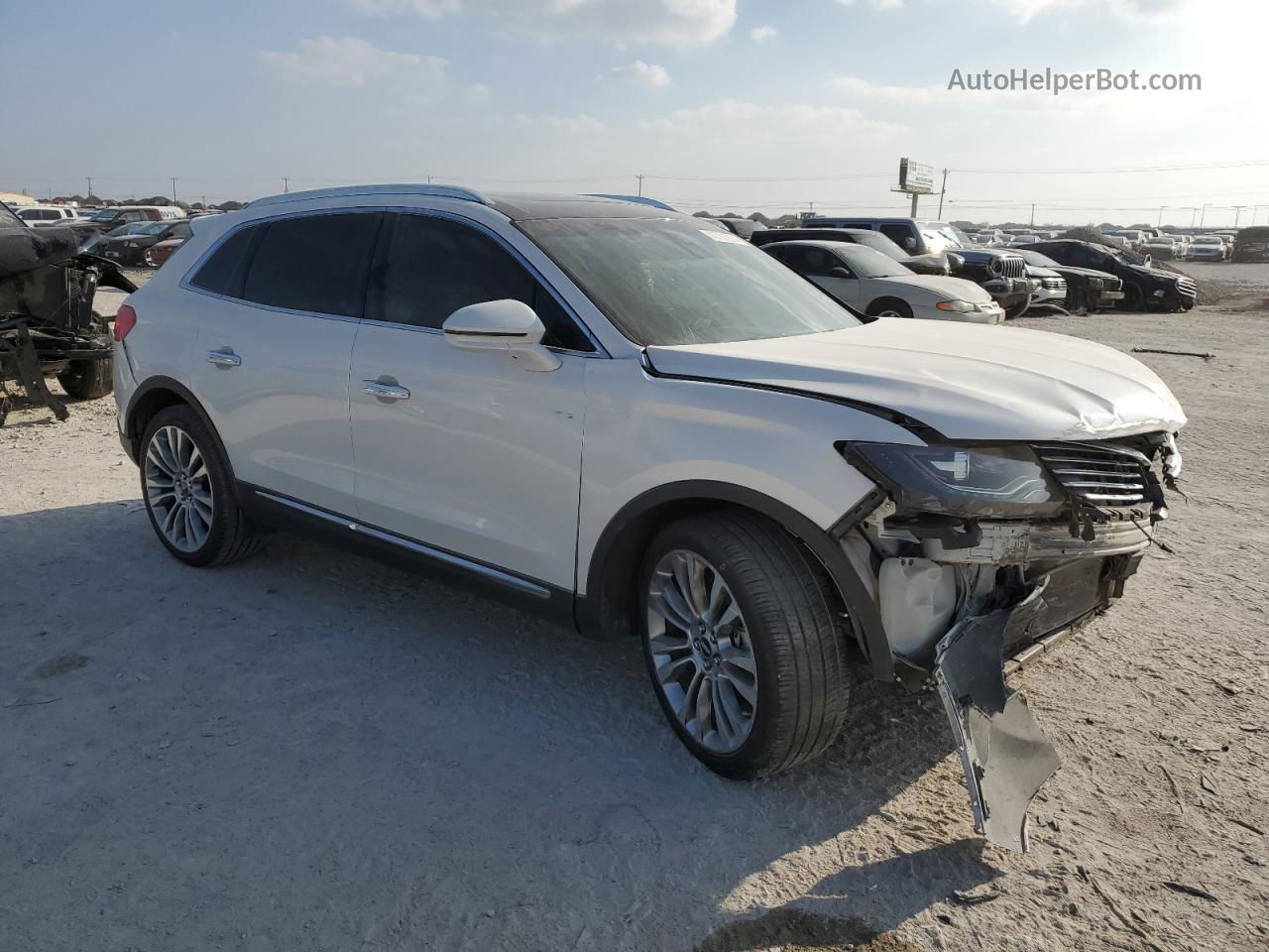 2016 Lincoln Mkx Reserve White vin: 2LMPJ6LR3GBL62180