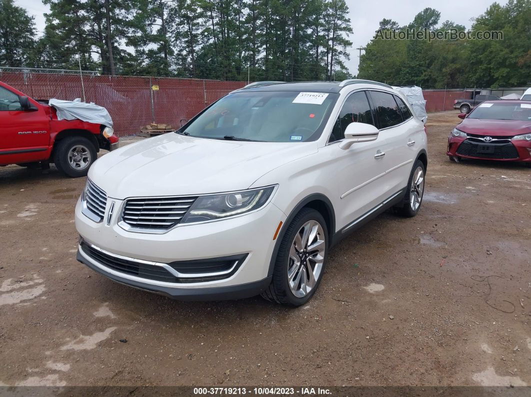 2016 Lincoln Mkx Reserve White vin: 2LMPJ6LR9GBL79422