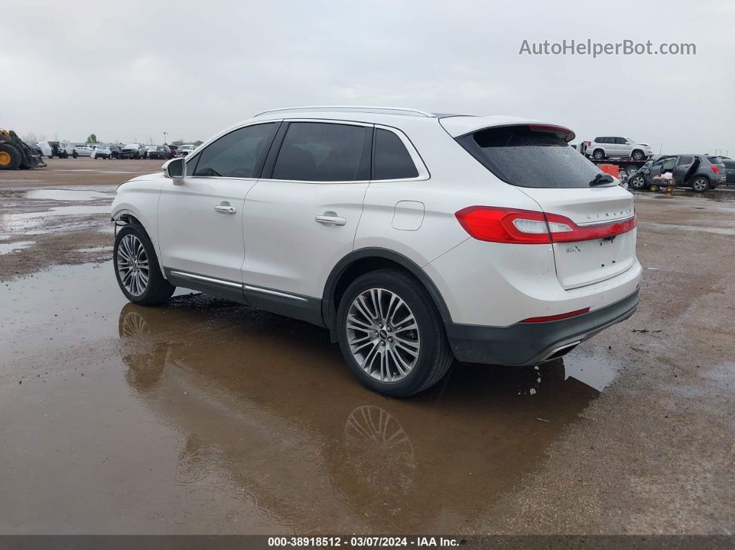 2016 Lincoln Mkx Reserve White vin: 2LMPJ6LR9GBL88802