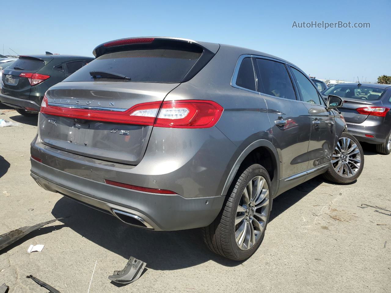 2016 Lincoln Mkx Reserve Gray vin: 2LMPJ8LP5GBL42345