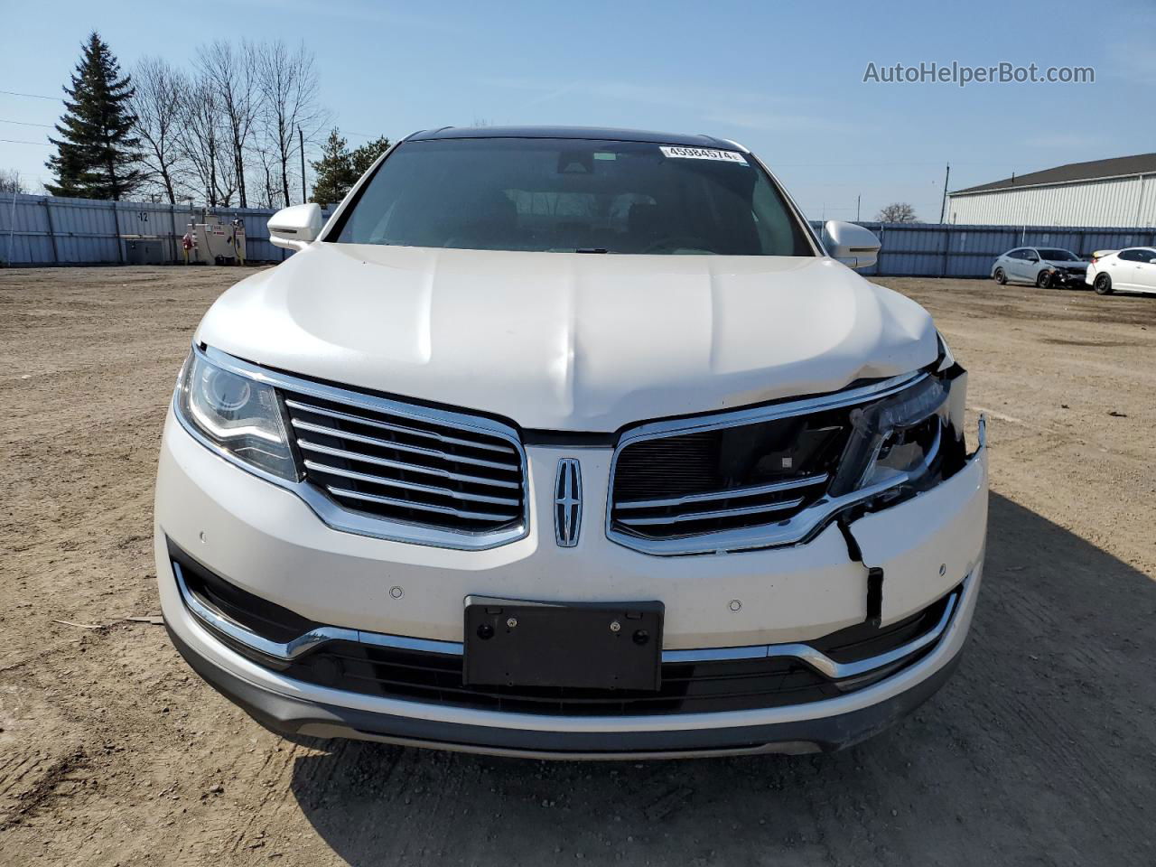 2016 Lincoln Mkx Reserve White vin: 2LMPJ8LP7GBL25773