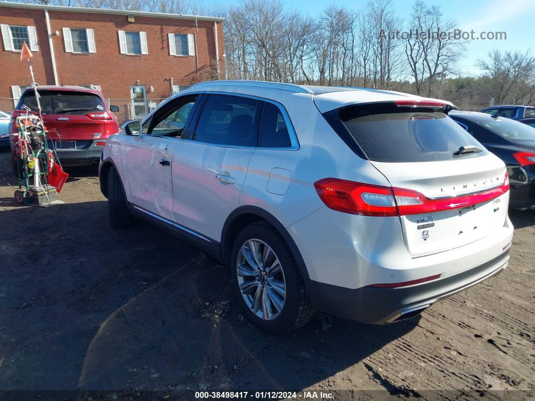 2016 Lincoln Mkx Reserve White vin: 2LMPJ8LP9GBL53235