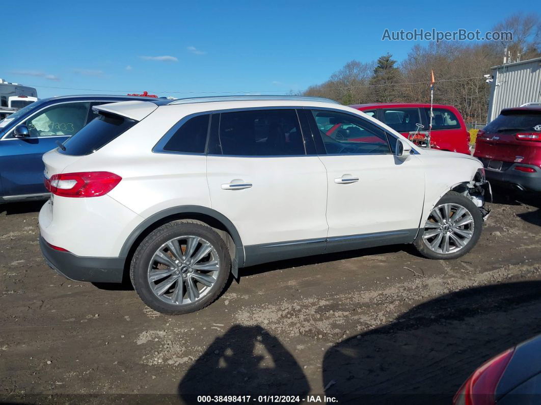 2016 Lincoln Mkx Reserve White vin: 2LMPJ8LP9GBL53235